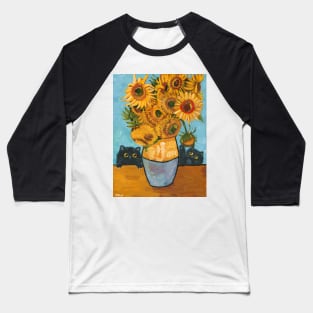 Playing With Sunflowers Baseball T-Shirt